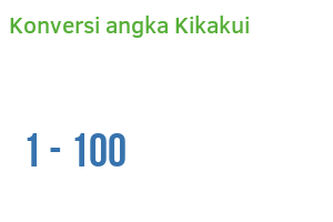 Konversi angka Kikakui: dari 1 sampai 100